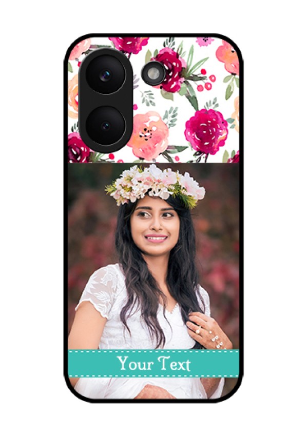 Poco X8 Pro 5G Custom Glass Phone Case - Water Colors Floral Design