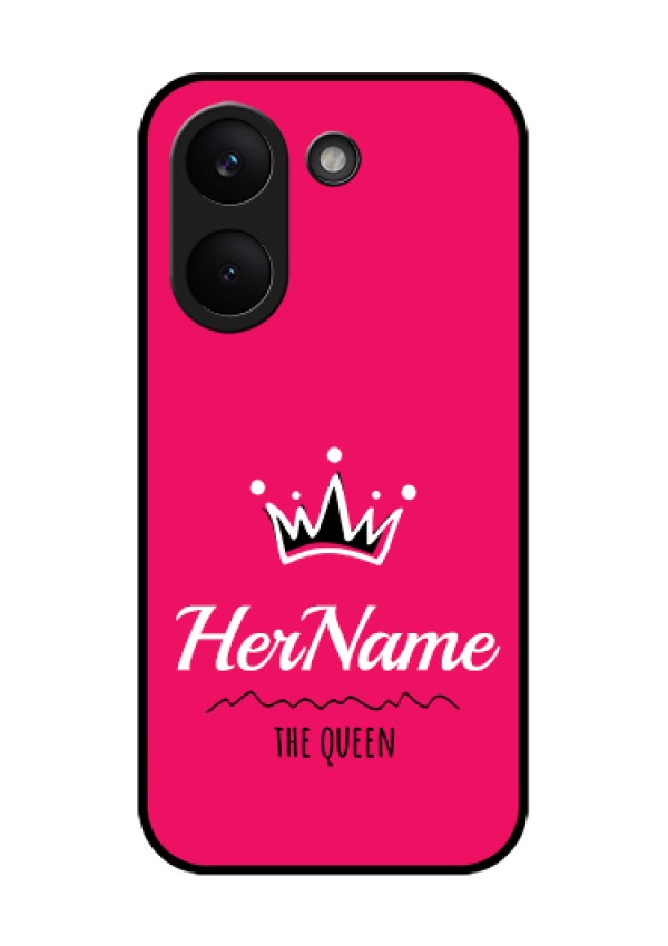 Poco X8 Pro 5G Custom Glass Phone Case - Queen With Name Design