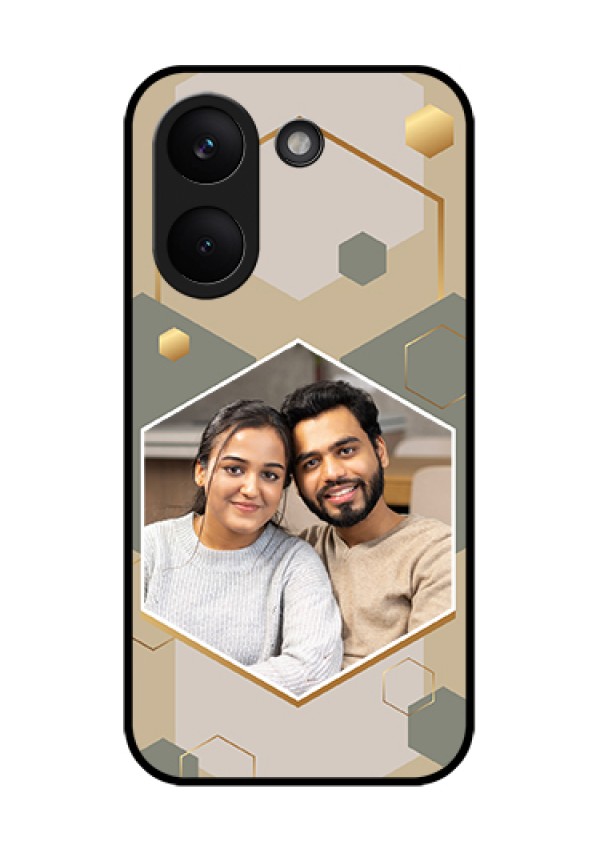 Poco X8 Pro 5G Custom Glass Phone Case - Stylish Hexagon Pattern Design