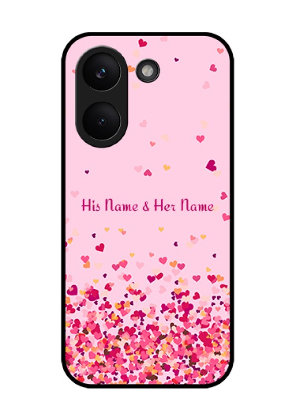 Poco X8 Pro 5G Custom Glass Phone Case - Floating Hearts Design