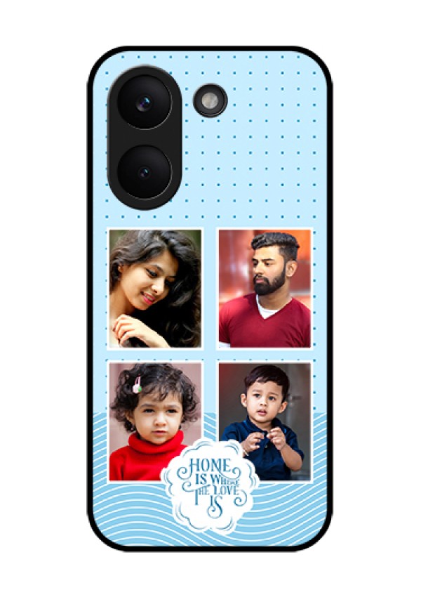 Poco X8 Pro 5G Custom Glass Phone Case - Cute Love Quote With 4 Pic Upload Design