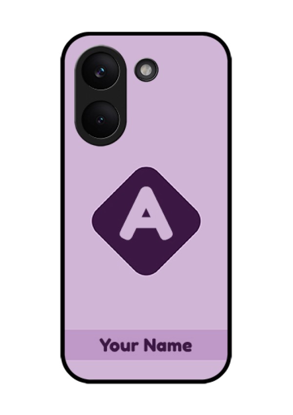 Poco X8 Pro 5G Custom Glass Phone Case - Custom Letter In Curved Badge Design