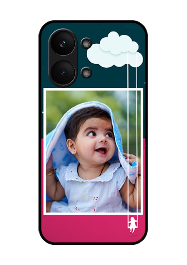 Poco X8 Pro Max 5G Custom Glass Phone Case - Cute Girl With Cloud Design