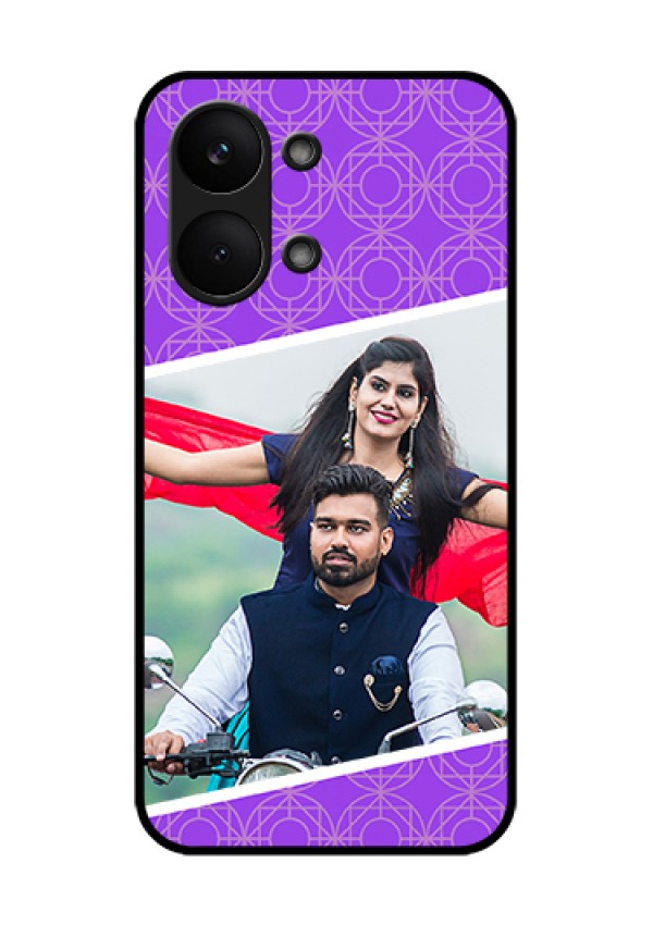 Poco X8 Pro Max 5G Custom Glass Phone Case - Violet Color Pattern Design