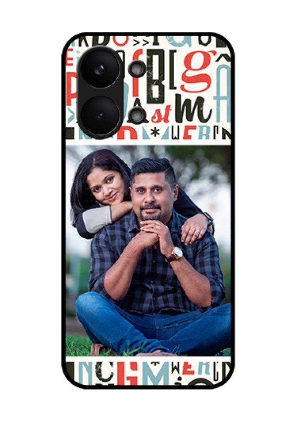 Poco X8 Pro Max 5G Custom Glass Phone Case - Alphabet Design