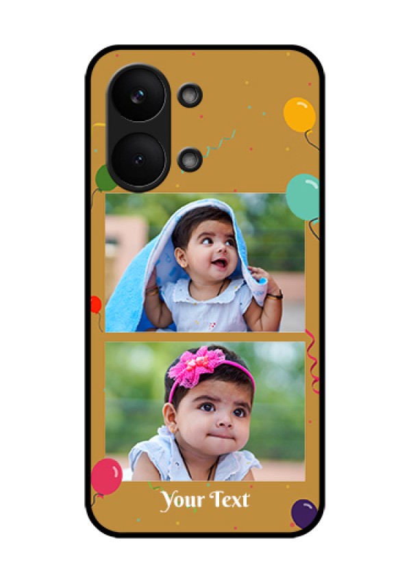 Poco X8 Pro Max 5G Custom Glass Phone Case - Image Holder With Birthday Celebrations Design