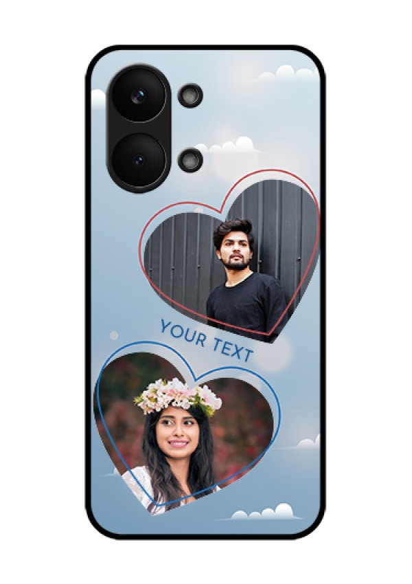 Poco X8 Pro Max 5G Custom Glass Phone Case - Blue Color Couple Design