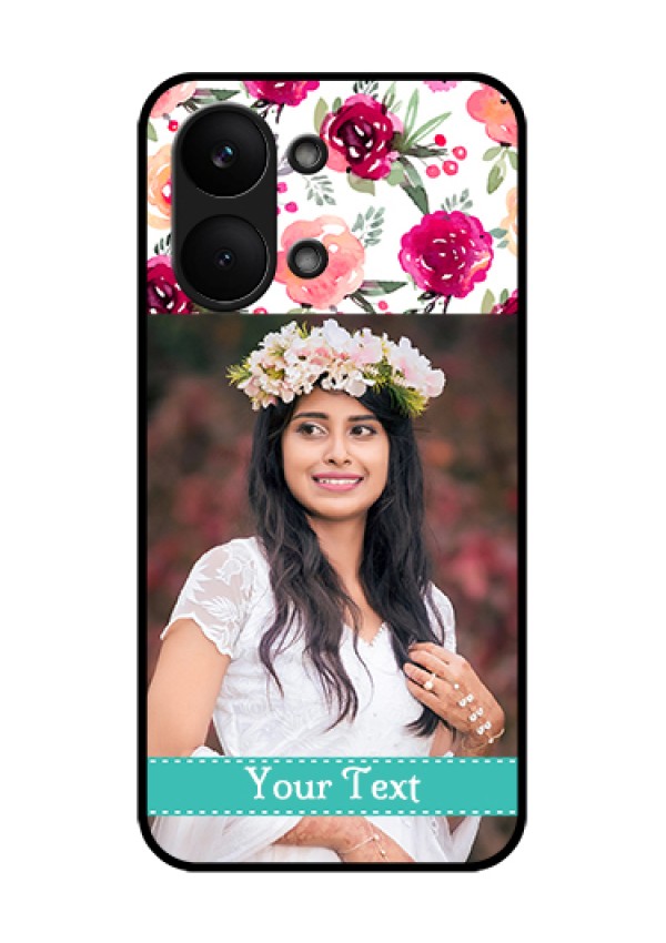 Poco X8 Pro Max 5G Custom Glass Phone Case - Water Colors Floral Design