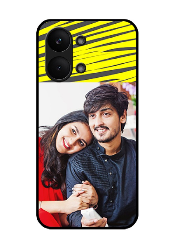 Poco X8 Pro Max 5G Custom Glass Phone Case - Yellow Abstract Design