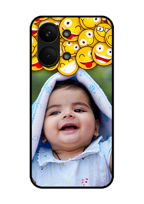 Poco X8 Pro Max 5G Custom Glass Phone Case - With Smiley Emoji Design