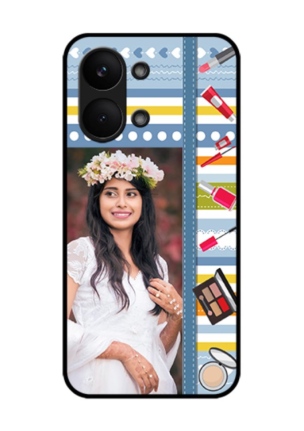 Poco X8 Pro Max 5G Custom Glass Phone Case - Makeup Icons Design