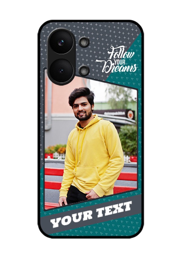 Poco X8 Pro Max 5G Custom Glass Phone Case - Background Pattern Design With Quote