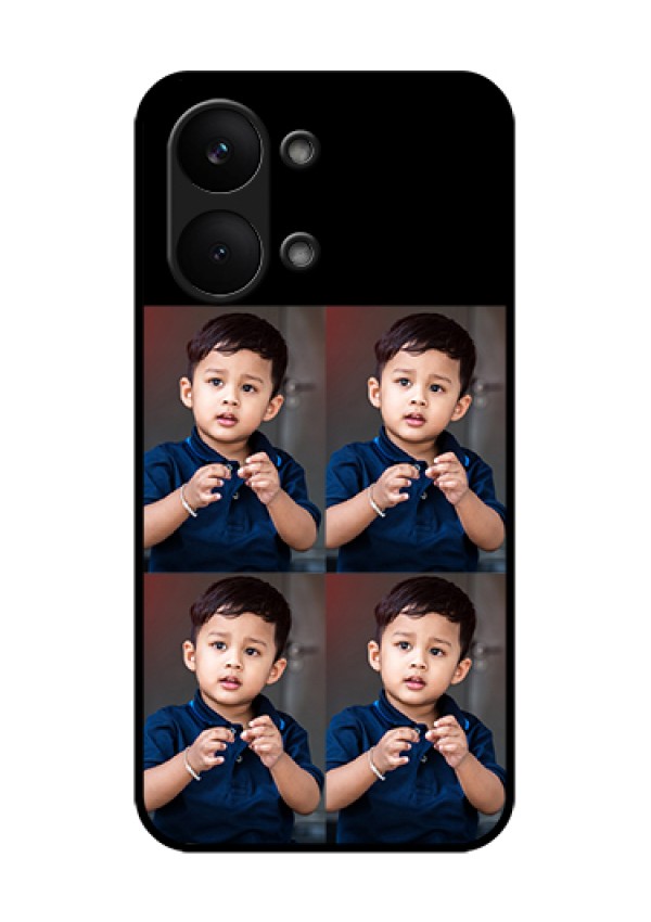 Poco X8 Pro Max 5G Custom Glass Phone Case - 4 Image Holder Design
