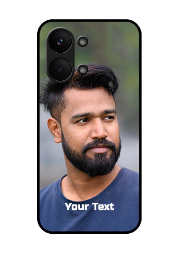 Poco X8 Pro Max 5G Custom Glass Phone Case - Photo With Text Design