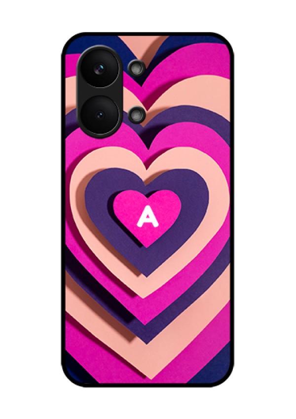 Poco X8 Pro Max 5G Custom Glass Phone Case - Cute Heart Pattern Design
