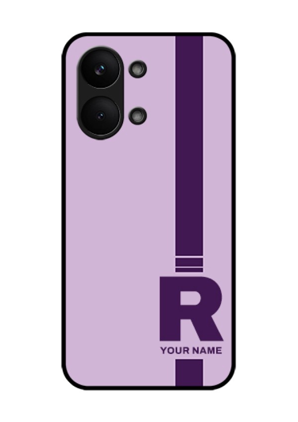 Poco X8 Pro Max 5G Custom Glass Phone Case - Simple Dual Tone Stripe With Name Design