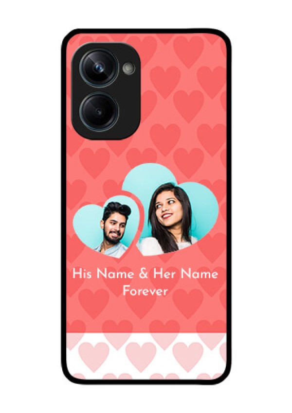 Realme 10 Pro 5G Personalized Glass Phone Case - Couple Pic Upload Design