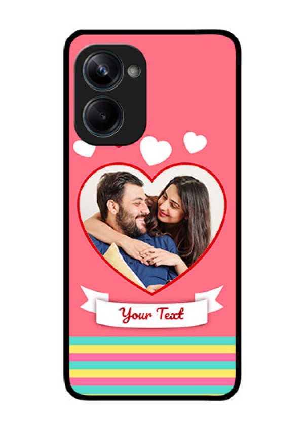 Realme 10 Pro 5G Photo Printing on Glass Case - Love Doodle Design