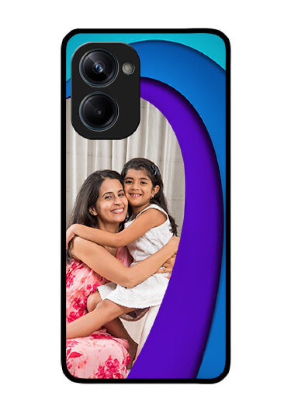 Realme 10 Pro 5G Photo Printing on Glass Case - Simple Pattern Design