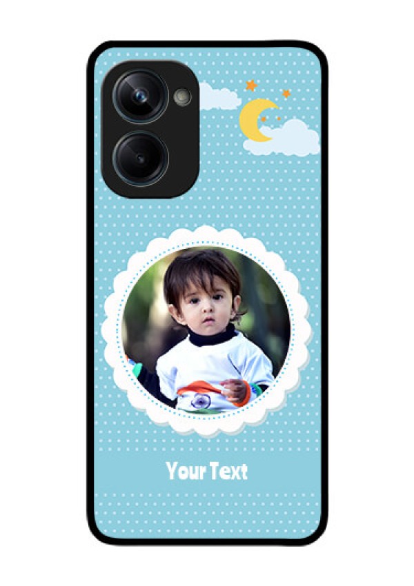 Realme 10 Pro 5G Personalised Glass Phone Case - Violet Pattern Design
