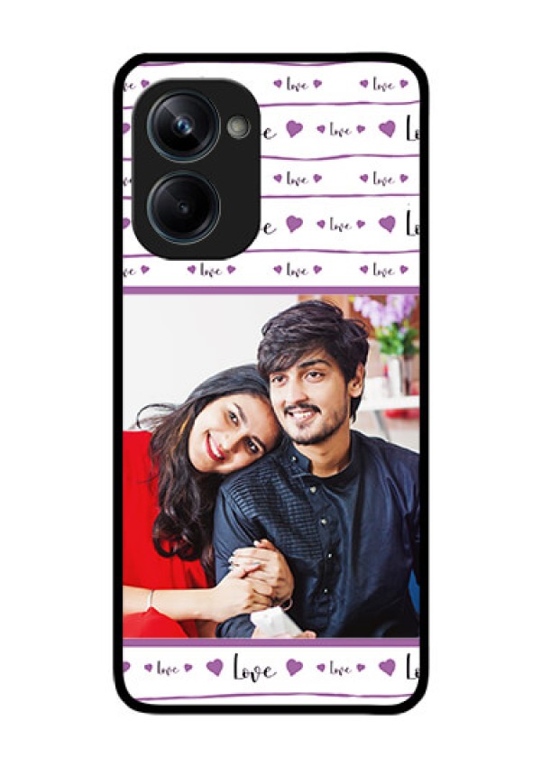 Realme 10 Pro 5G Custom Glass Mobile Case - Couples Heart Design