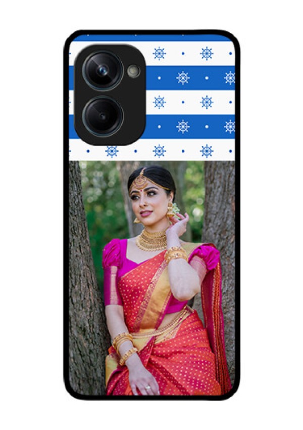Realme 10 Pro 5G Photo Printing on Glass Case - Snow Pattern Design