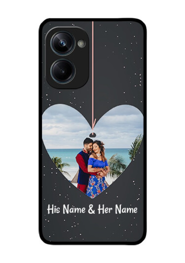 Realme 10 Pro 5G Custom Glass Phone Case - Hanging Heart Design
