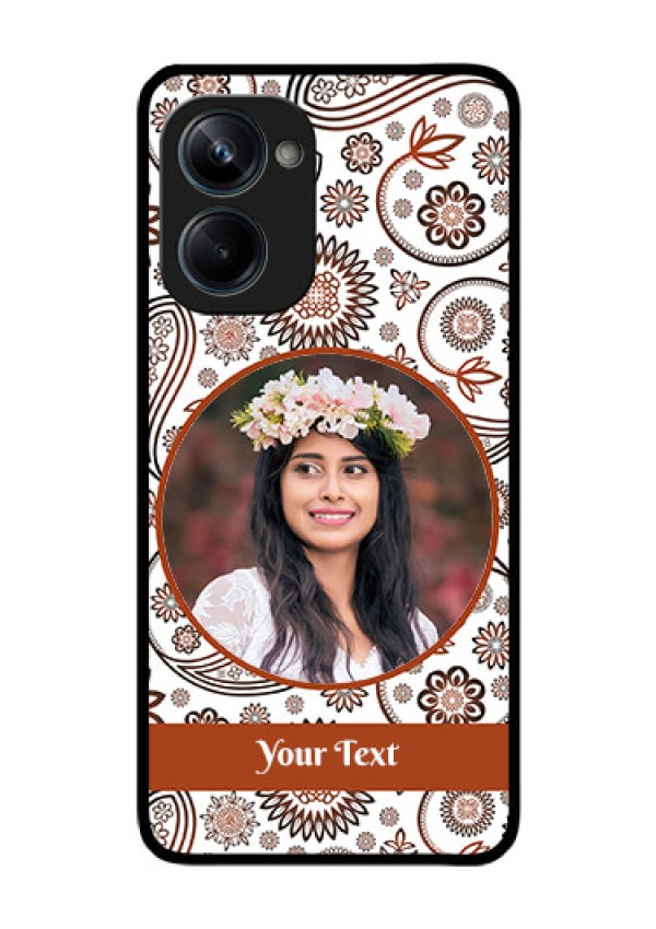 Realme 10 Pro 5G Custom Glass Mobile Case - Abstract Flower Design