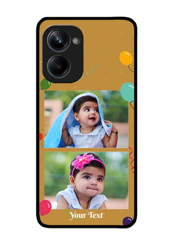 Realme 10 Pro 5G Personalized Glass Phone Case - Image Holder with Birthday Celebrations Design