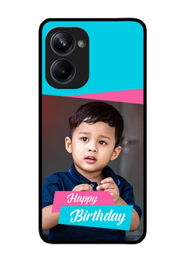 Realme 10 Pro 5G Personalized Glass Phone Case - Image Holder with 2 Color Design