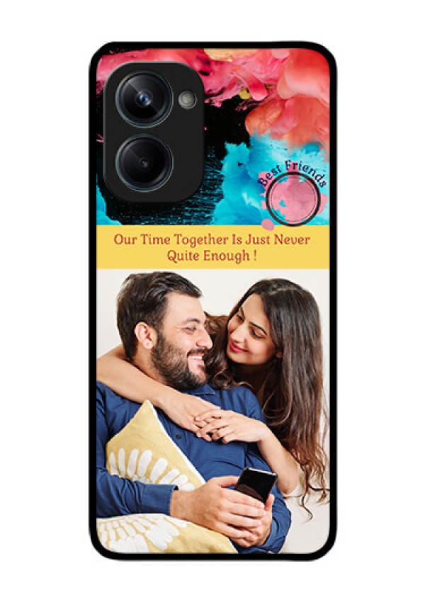 Realme 10 Pro 5G Custom Glass Mobile Case - Quote with Acrylic Painting Design