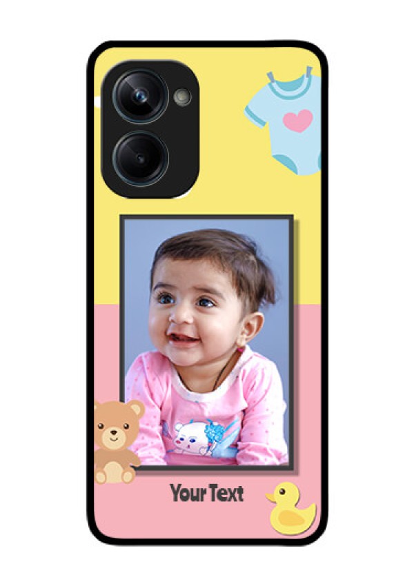 Realme 10 Pro 5G Photo Printing on Glass Case - Kids 2 Color Design