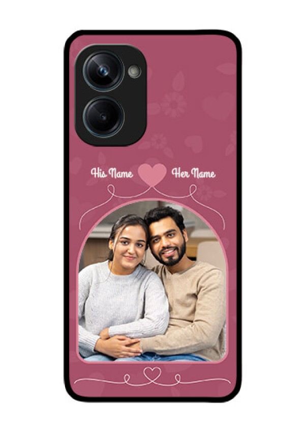 Realme 10 Pro 5G Photo Printing on Glass Case - Love Floral Design