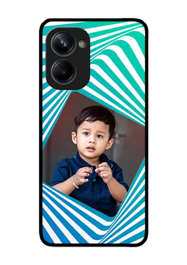 Realme 10 Pro 5G Personalized Glass Phone Case - Abstract Spiral Design