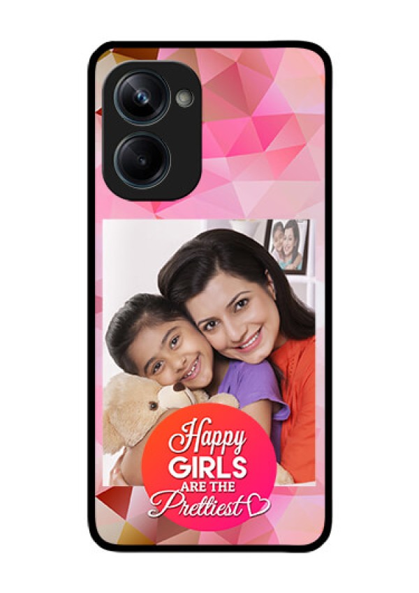 Realme 10 Pro 5G Photo Printing on Glass Case - Abstract Triangle Design