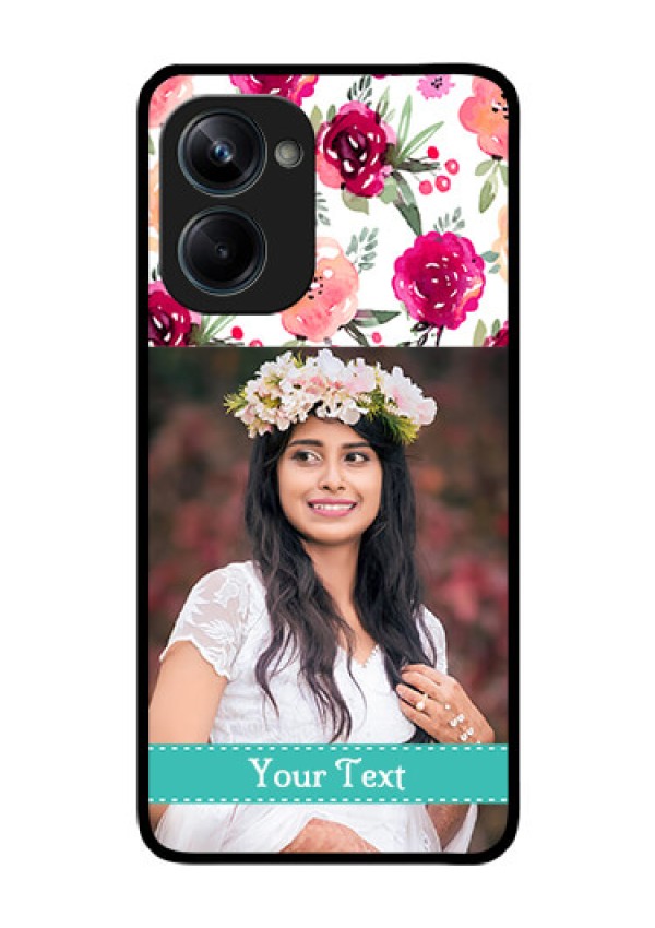 Realme 10 Pro 5G Custom Glass Phone Case - Watercolor Floral Design