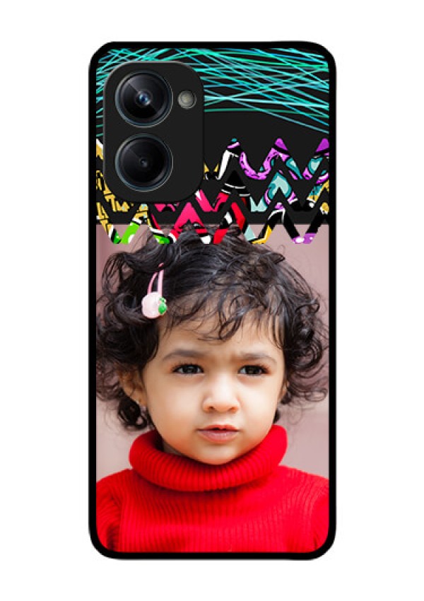 Realme 10 Pro 5G Personalized Glass Phone Case - Neon Abstract Design