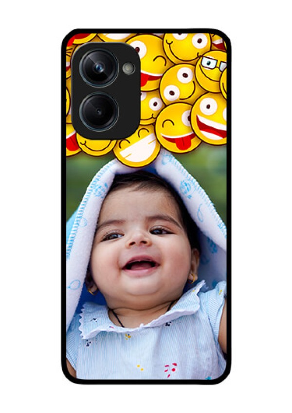 Realme 10 Pro 5G Custom Glass Mobile Case - with Smiley Emoji Design