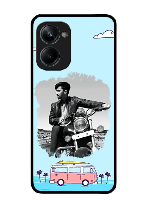 Realme 10 Pro 5G Photo Printing on Glass Case - Travel & Adventure Design