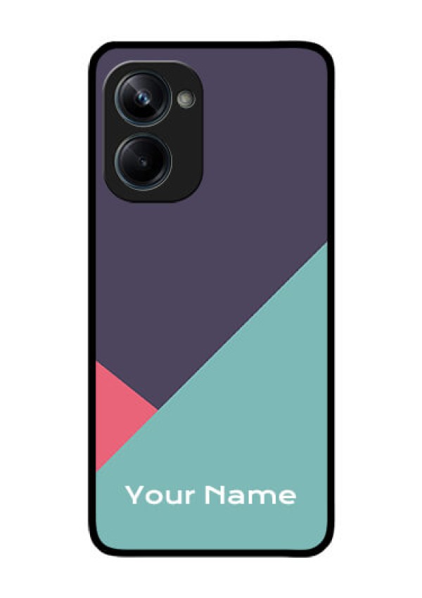 Realme 10 Pro 5G Custom Glass Mobile Case - Tri Color abstract Design