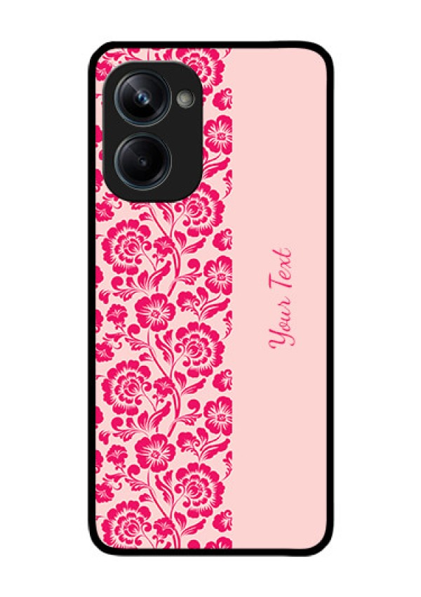 Realme 10 Pro 5G Custom Glass Phone Case - Attractive Floral Pattern Design