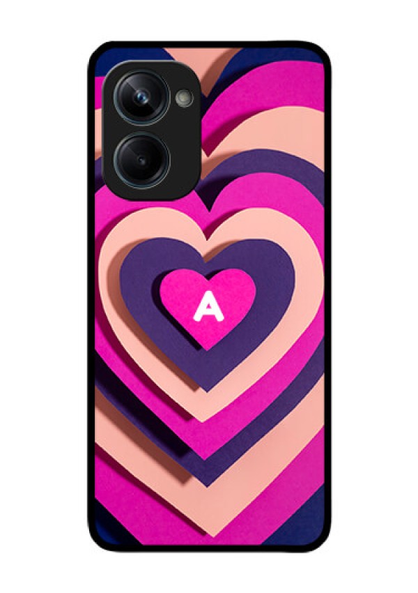 Realme 10 Pro 5G Custom Glass Mobile Case - Cute Heart Pattern Design
