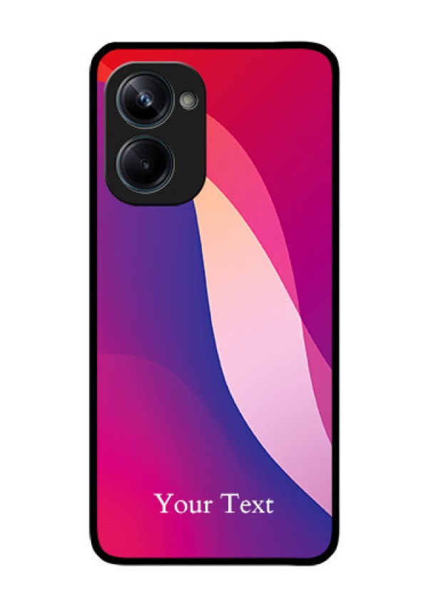 Realme 10 Pro 5G Personalized Glass Phone Case - Digital abstract Overlap Design
