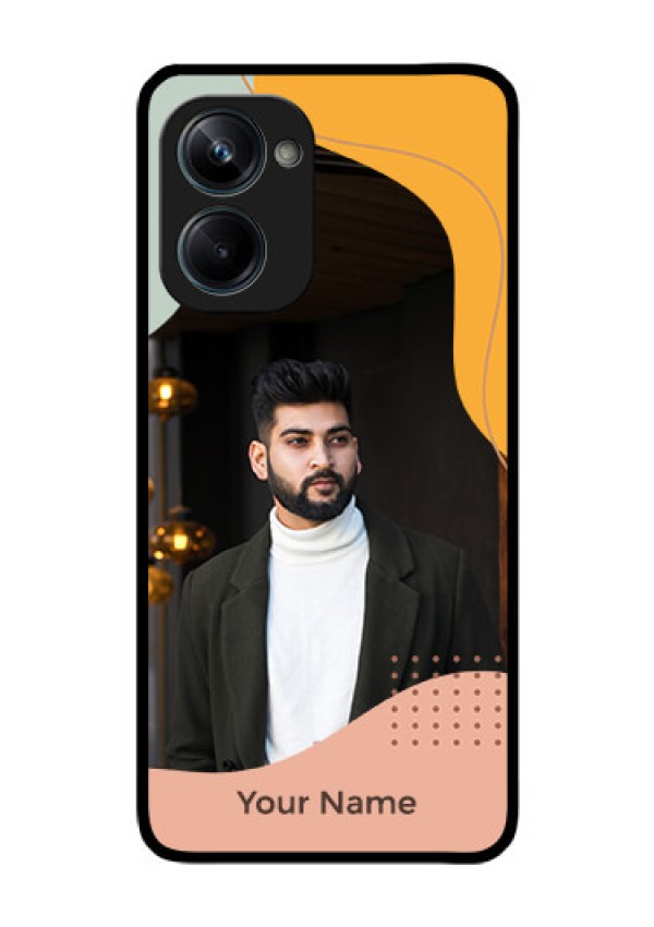 Realme 10 Pro 5G Personalized Glass Phone Case - Tri-coloured overlay design