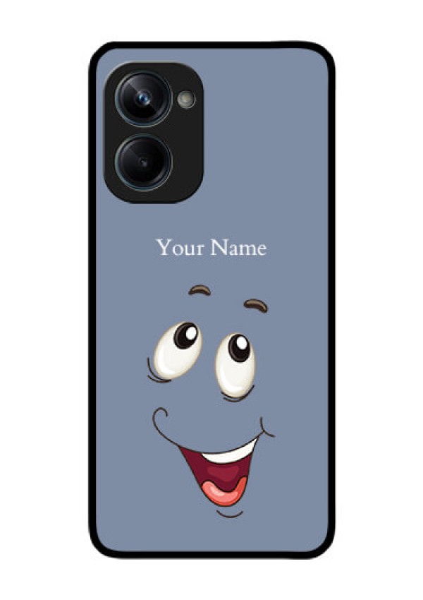 Realme 10 Pro 5G Photo Printing on Glass Case - Laughing Cartoon Face Design