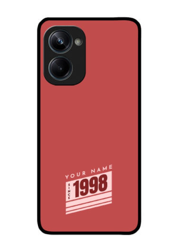 Realme 10 Pro 5G Custom Glass Phone Case - Red custom year of birth Design
