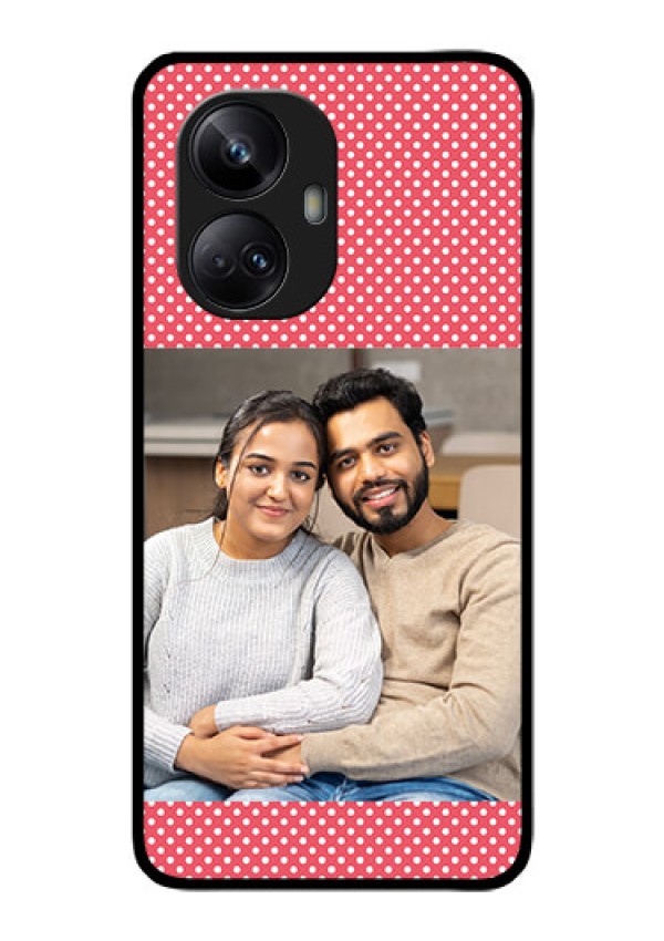 Realme 10 Pro Plus 5G Custom Glass Phone Case - White Dotted Design