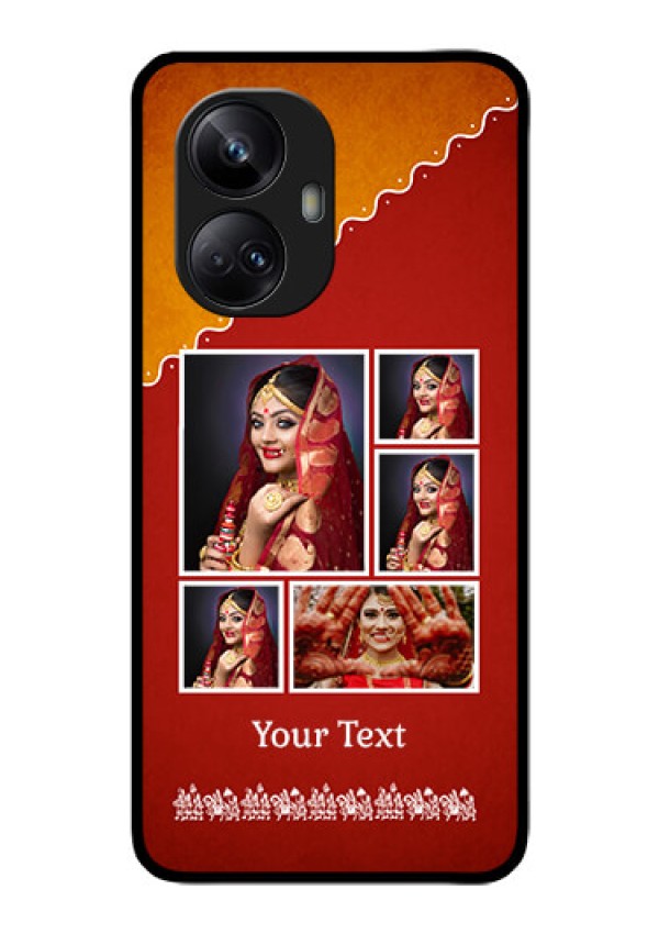 Realme 10 Pro Plus 5G Personalized Glass Phone Case - Wedding Pic Upload Design