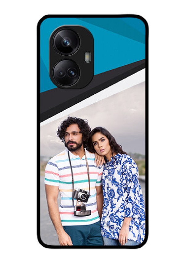 Realme 10 Pro Plus 5G Photo Printing on Glass Case - Simple Pattern Photo Upload Design