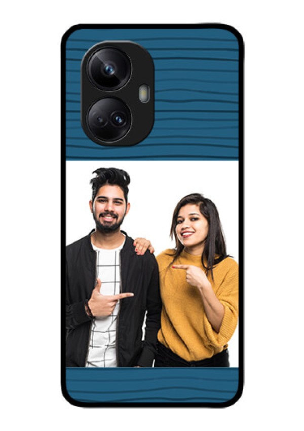 Realme 10 Pro Plus 5G Custom Glass Phone Case - Blue Pattern Cover Design